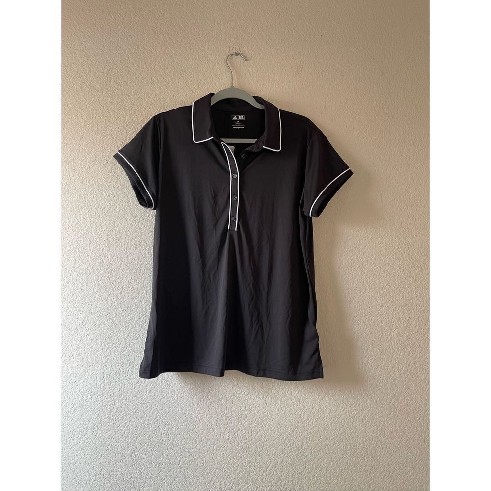 NWT adidas womens black polo size xl